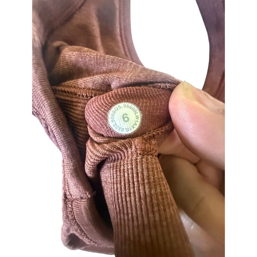 Lululemon Ebb to Street Tank Top Size 6 Ancient Copper Built In Bra - Picture 4 of 8